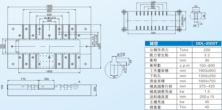 DDL-220T閉式雙點(diǎn)高速精密沖床